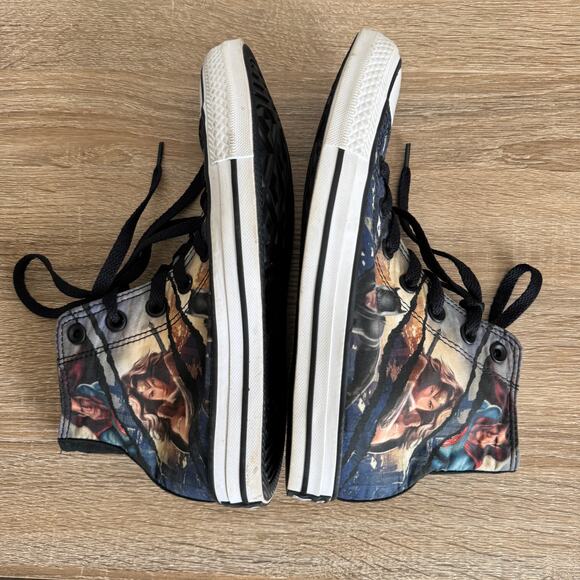 Converse DC Comics Batman Superman Wonder Woman High Tops W7 M5 Chucks - Picture 5 of 8